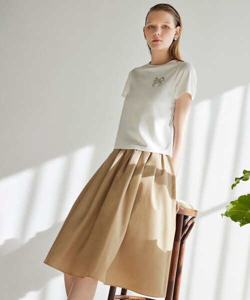 TOCCA(トッカ)の「BOW BIJOUX Tシャツ(Tシャツ/カットソー・レディース・ブラック系/アイボリー系・SMALL/MEDIUM)」の9枚目の写真