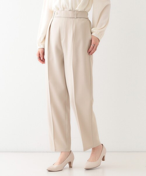 DRESKIP（ドレスキップ）の「【S-LL】オフィスシーンでも活躍 タックテーパードパンツ（その他パンツ・レディース・ブラック/ライトベージュ/グレー・01/02/03/04）」の13枚目の写真