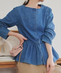 KOBE LETTUCE | バルーンペプラムデニムジャケット(デニムジャケット)