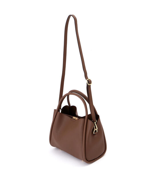 EDIT COLOGNE（エディットコロン）の「メタルリボントートバッグ（ショルダーバッグ・レディース・ホワイト/ブラウン/ブラック・ﾌﾘ-）」の3枚目の写真