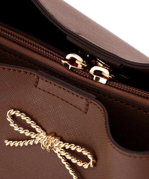 EDIT COLOGNE（エディットコロン）の「メタルリボントートバッグ（ショルダーバッグ・レディース・ホワイト/ブラウン/ブラック・ﾌﾘ-）」の9枚目の写真