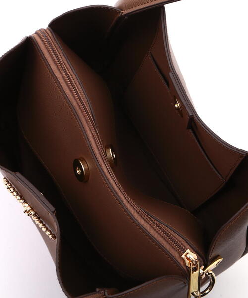 EDIT COLOGNE（エディットコロン）の「メタルリボントートバッグ（ショルダーバッグ・レディース・ホワイト/ブラウン/ブラック・ﾌﾘ-）」の14枚目の写真