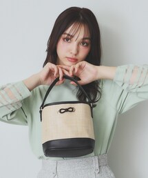 index | 【2WAY】リボンモチーフ付きバケツ型バッグ(ショルダーバッグ)