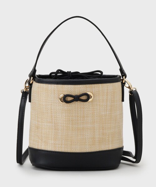 index（インデックス）の「【2WAY】リボンモチーフ付きバケツ型バッグ（ショルダーバッグ・レディース・ブルー/ブラック・00）」の15枚目の写真