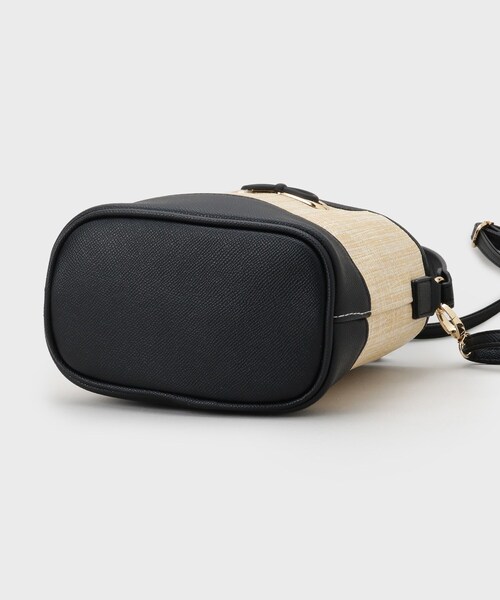 index（インデックス）の「【2WAY】リボンモチーフ付きバケツ型バッグ（ショルダーバッグ・レディース・ブルー/ブラック・00）」の3枚目の写真