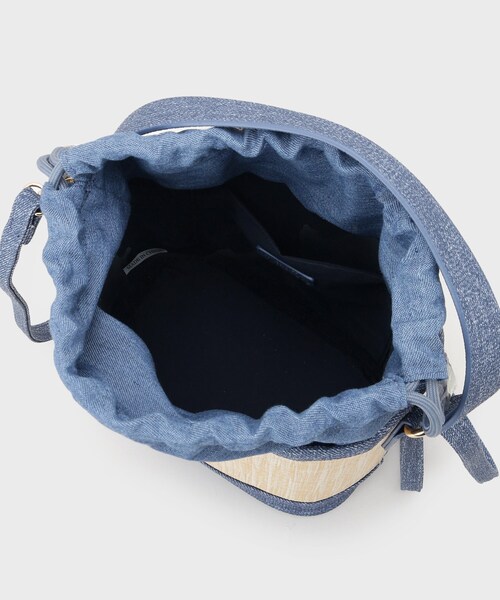 index（インデックス）の「【2WAY】リボンモチーフ付きバケツ型バッグ（ショルダーバッグ・レディース・ブルー/ブラック・00）」の5枚目の写真