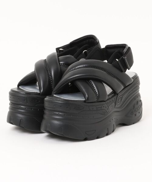 YOSUKE(ヨースケ)の「「YOSUKE/ヨースケ」厚底バックベルトサンダル(サンダル・レディース・ブラック/ホワイト系その他2/アイボリー/シルバー・22.5/23/23.5/24/24.5/25)」の3枚目の写真