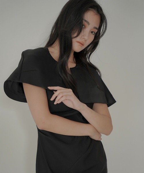 アシンメトリー ドレープ キャミ ワンピース KINO THE KEI