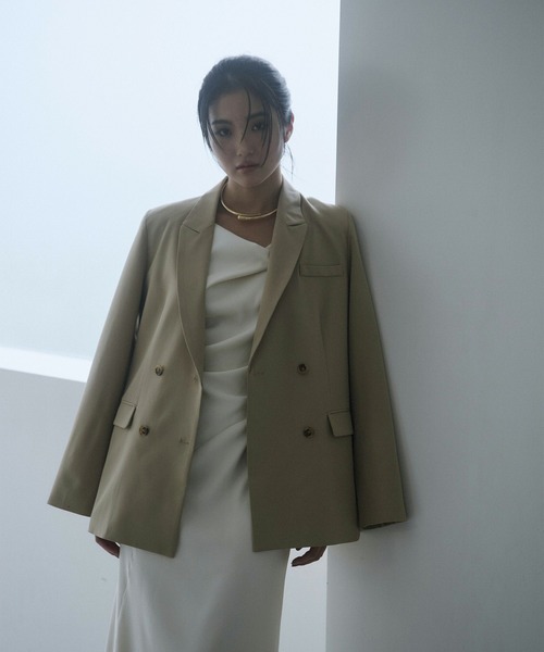 アシンメトリー ドレープ キャミ ワンピース KINO THE KEI イエロー アシンメトリー ドレープ キャミ ワンピース KINO THE KEI