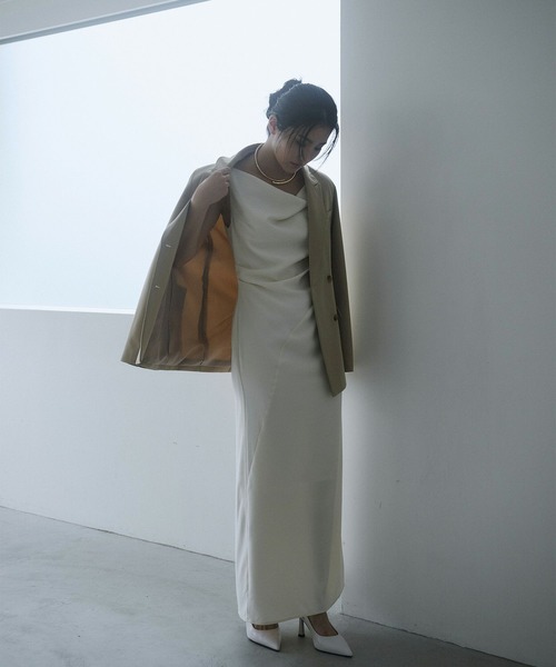 アシンメトリー ドレープ キャミ ワンピース KINO THE KEI