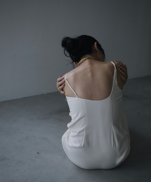 KINO THE KEI アシンメトリー ドレープ キャミ ワンピース KINO THE KEI ワンピース アシンメトリー ドレープ キャミ