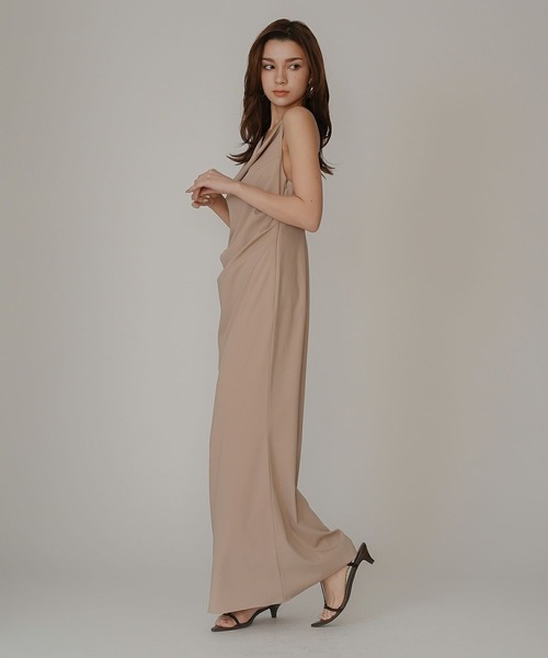 アシンメトリー ドレープ キャミ ワンピース KINO THE KEI（ワンピース