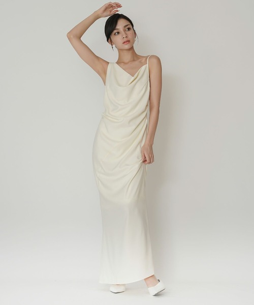 アシンメトリー ドレープ キャミ ワンピース KINO THE KEI（ワンピース