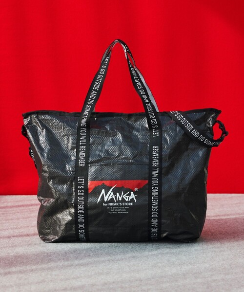 NANGA(ナンガ)の「NANGA × FREAK'S STORE/ナンガ × フリークスストア 別注 BIG TOTE BAG ビッグ トートバッグ(トートバッグ・メンズ・ブラック・ONE SIZE)」の2枚目の写真