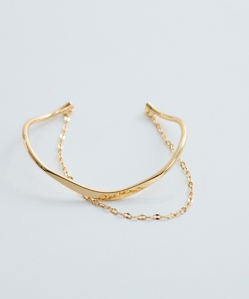 VIS（ビス）の「メタルチェーンバングル（バングル/リストバンド・レディース・シルバー/ゴールド・FREE）」の2枚目の写真