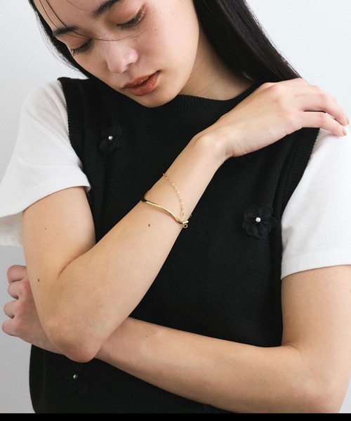VIS（ビス）の「メタルチェーンバングル（バングル/リストバンド・レディース・シルバー/ゴールド・FREE）」の6枚目の写真