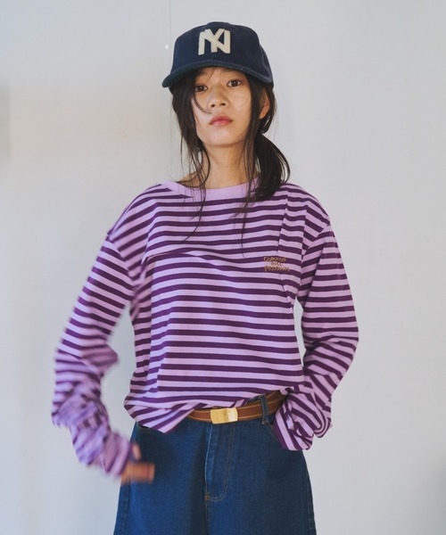 最安値 青虫ボーダーT（Tシャツ/カットソー）｜common gull products トップス