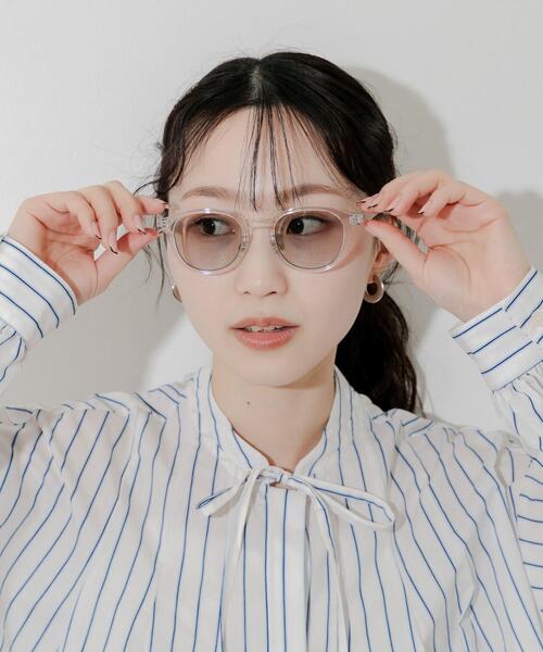 SMELLY(スメリー)の「ボスリントンサングラス(メガネ・レディース・パープル系その他/クリア/ブラック系その他/イエロー系その他/ブラック・-)」の2枚目の写真