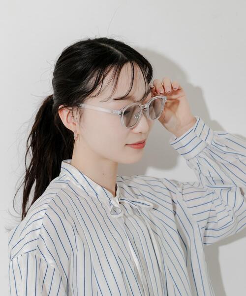 SMELLY(スメリー)の「ボスリントンサングラス(メガネ・レディース・パープル系その他/クリア/ブラック系その他/イエロー系その他/ブラック・-)」の10枚目の写真