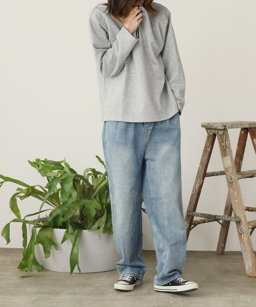 セール】Easy Denim Wide Pants/イージー デニムワイドパンツ