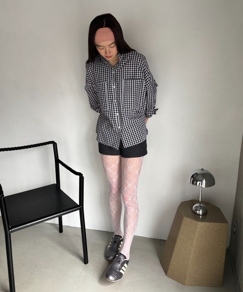 FUULLY STUDIO（フーリィーステューディオ）の「スウェットミニショートパンツ（スウェットパンツ・レディース・ネイビー/チャコールグレー・FREE）」の9枚目の写真