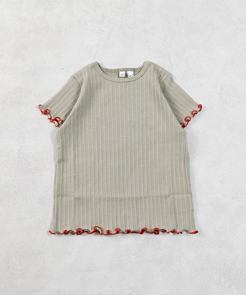 Life Support Products(ライフサポートプロダクツ)の「ムジリブTシャツ(Tシャツ/カットソー・キッズ・ミント/ラベンダー/オレンジ/ベージュ/チャコール/ピンク/ブラウン/ライトピンク/オフホワイト/グレー・80/90/100/110/120/130)」の3枚目の写真