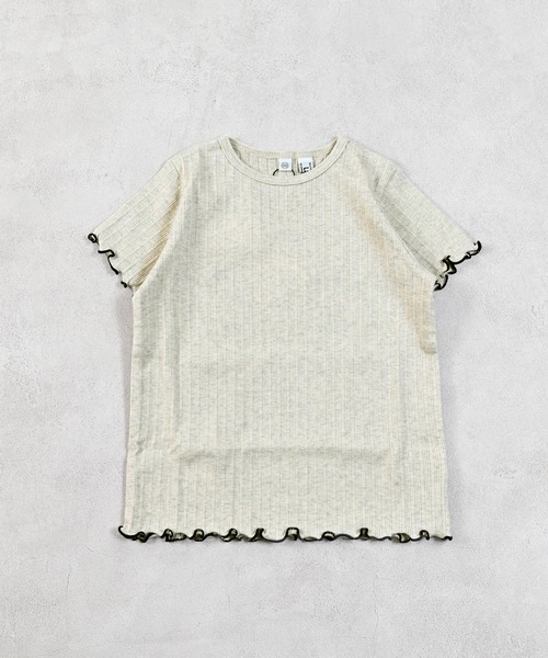 Life Support Products(ライフサポートプロダクツ)の「ムジリブTシャツ(Tシャツ/カットソー・キッズ・ミント/ラベンダー/オレンジ/ベージュ/チャコール/ピンク/ブラウン/ライトピンク/オフホワイト/グレー・80/90/100/110/120/130)」の2枚目の写真