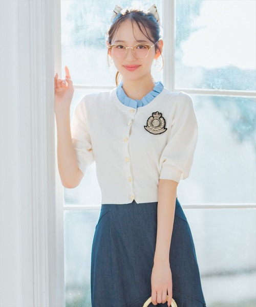 WILLSELECTION（ウィルセレクション）の「襟フリル付きカーディガン（カーディガン/ボレロ・レディース・ネイビー/オフホワイト/レッド/ホワイト系その他・FREE）」の19枚目の写真