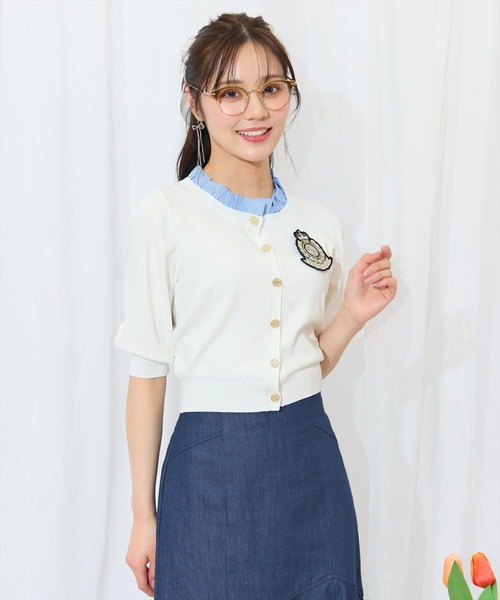 WILLSELECTION（ウィルセレクション）の「襟フリル付きカーディガン（カーディガン/ボレロ・レディース・ネイビー/オフホワイト/レッド/ホワイト系その他・FREE）」の18枚目の写真