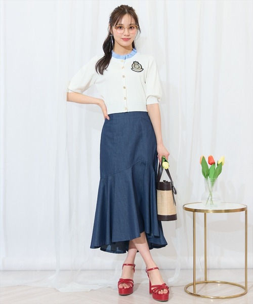 WILLSELECTION（ウィルセレクション）の「襟フリル付きカーディガン（カーディガン/ボレロ・レディース・ネイビー/オフホワイト/レッド/ホワイト系その他・FREE）」の16枚目の写真