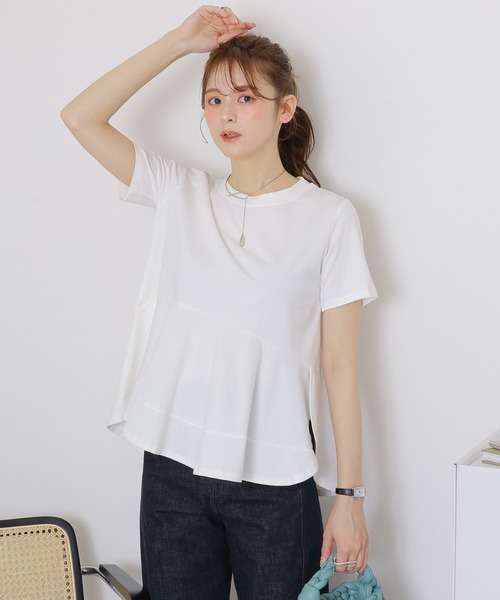 セール】peplum flare tee /ペプラムフレア半袖 Tシャツ（Tシャツ