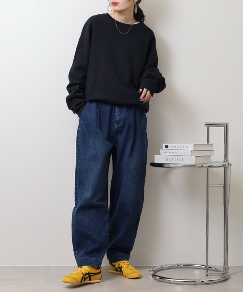 FUNALIVE（ファンアライブ）の「バルーンシルエット ストレッチデニム　サーカスパンツ（デニムパンツ・レディース・ネイビー/インディゴブルー/ブルー・M/L/S/XL）」の11枚目の写真