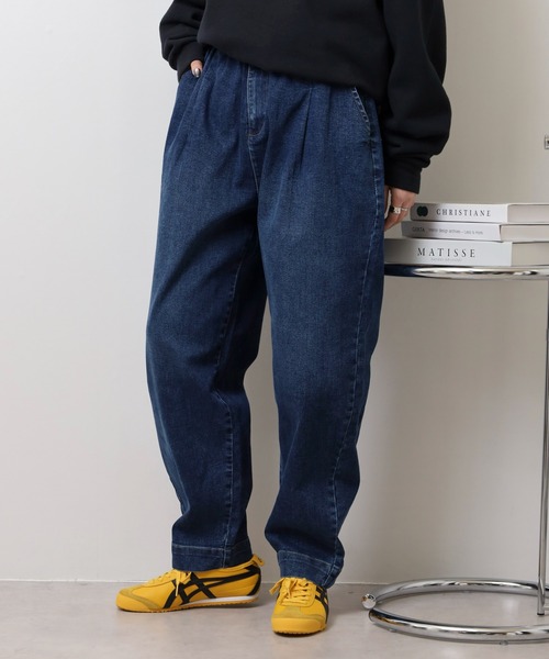 FUNALIVE（ファンアライブ）の「バルーンシルエット ストレッチデニム　サーカスパンツ（デニムパンツ・レディース・ネイビー/インディゴブルー/ブルー・M/L/S/XL）」の8枚目の写真