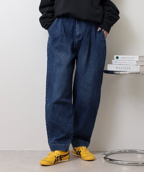 デニム メンズ サマーデニム バルーンパンツ ロング丈 ジーンズ