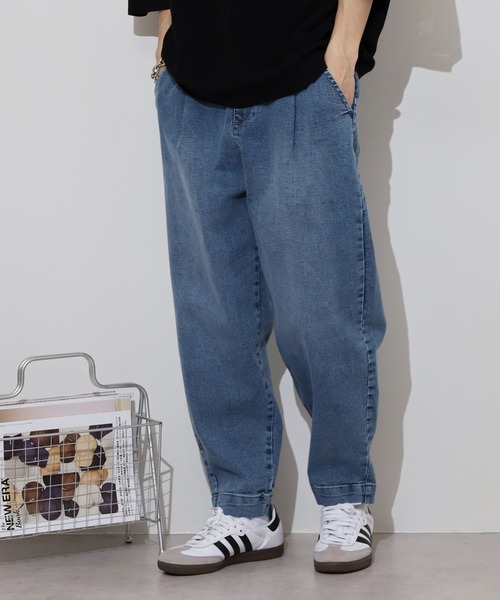 FUNALIVE（ファンアライブ）の「バルーンシルエット ストレッチデニム　サーカスパンツ（デニムパンツ・レディース・ネイビー/インディゴブルー/ブルー・M/L/S/XL）」の20枚目の写真