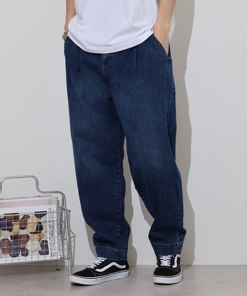 セール】バルーンシルエット ストレッチデニム サーカスパンツ