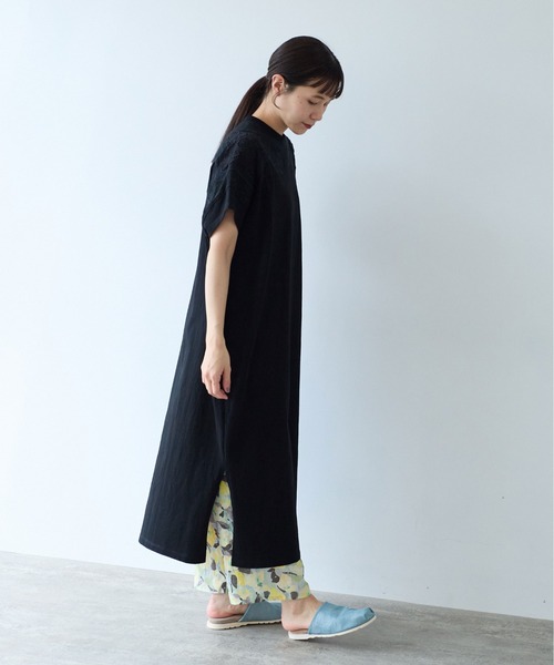 yuni（ユニ　）の「コットンレース刺繍ワンピース（ワンピース・レディース・ブラック/ホワイト・FREE）」の6枚目の写真