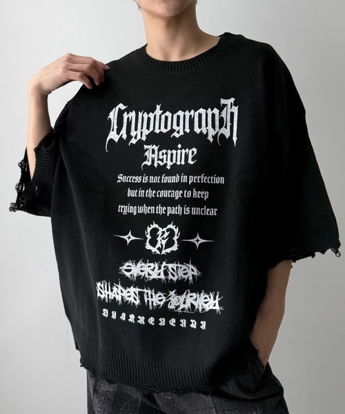 WEGO（ウィゴー）の「WEGO/ダメージボーダーニットプルオーバー（ニット/セーター・メンズ・ブラウン系その他5/ホワイト系その他5/ブラック系その他5・MEDIUM/LARGE）」の20枚目の写真