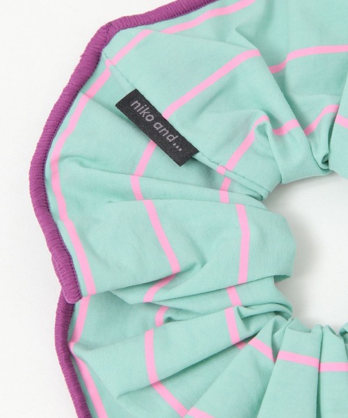 niko and...（ニコアンド）の「ストライプシュシュ（シュシュ・レディース・ライトブルー/グリーン/イエロー・0）」の5枚目の写真
