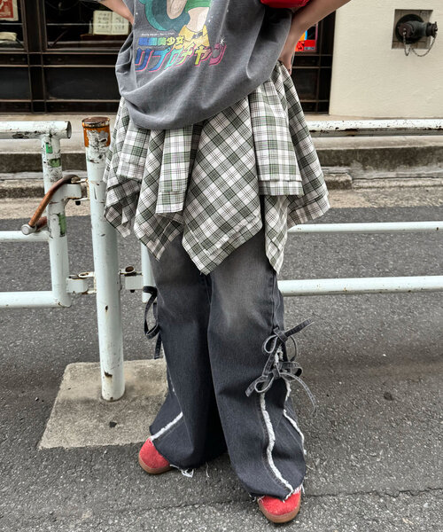 CIAOPANIC(チャオパニック)の「チェックイレヘムミニスカート(スカート・レディース・グレー/レッド/グリーン/ネイビー・ONE SIZE)」の21枚目の写真