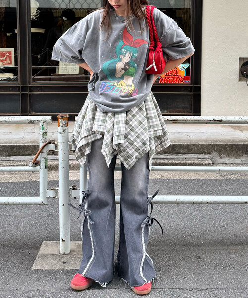 CIAOPANIC(チャオパニック)の「チェックイレヘムミニスカート(スカート・レディース・グレー/レッド/グリーン/ネイビー・ONE SIZE)」の22枚目の写真