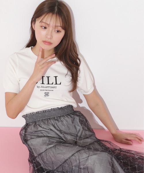JILL by JILL STUART(ジルバイジルスチュアート)の「◇エンブロイダリーロゴ五分袖ニット(ニット/セーター・レディース・ラベンダー/ホワイト系その他/ホワイト/グレー・FREE)」の22枚目の写真