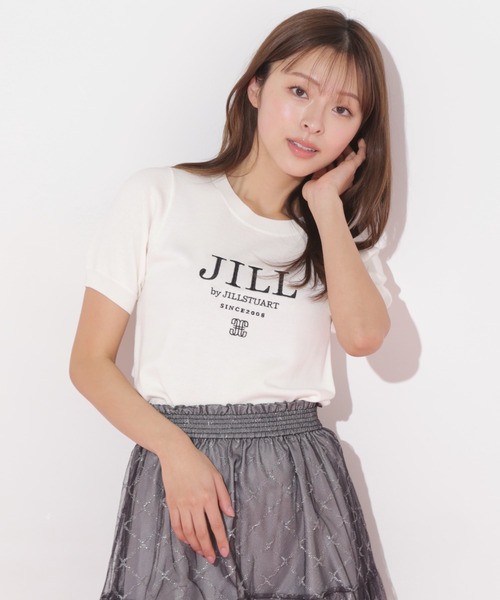 JILL by JILL STUART(ジルバイジルスチュアート)の「◇エンブロイダリーロゴ五分袖ニット(ニット/セーター・レディース・ラベンダー/ホワイト系その他/ホワイト/グレー・FREE)」の20枚目の写真