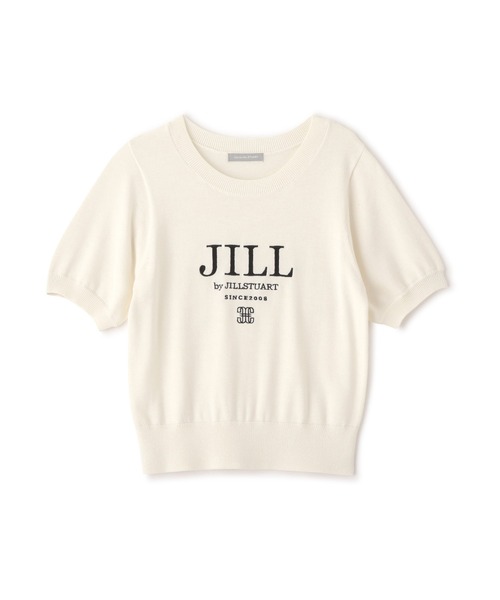 JILL by JILL STUART(ジルバイジルスチュアート)の「◇エンブロイダリーロゴ五分袖ニット(ニット/セーター・レディース・ラベンダー/ホワイト系その他/ホワイト/グレー・FREE)」の10枚目の写真