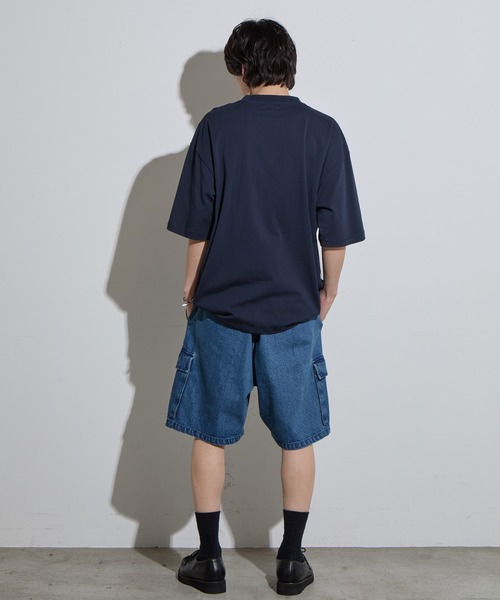 SLICK(スリック)の「【SLICK/スリック】Doble Yarn Drawstring T-Shirt / ダブルヤーンドローストリングTシャツ /オーバーサイズ シルエット / ヘビーウェイト(Tシャツ/カットソー・メンズ・ネイビー/ブラック/ホワイト/アッシュブラウン/グレイッシュブルー・3/2/1)」の16枚目の写真