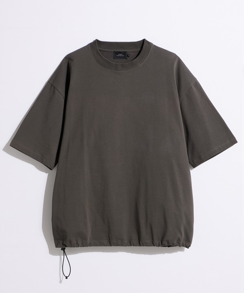 SLICK(スリック)の「【SLICK/スリック】Doble Yarn Drawstring T-Shirt / ダブルヤーンドローストリングTシャツ /オーバーサイズ シルエット / ヘビーウェイト(Tシャツ/カットソー・メンズ・ネイビー/ブラック/ホワイト/アッシュブラウン/グレイッシュブルー・3/2/1)」の15枚目の写真