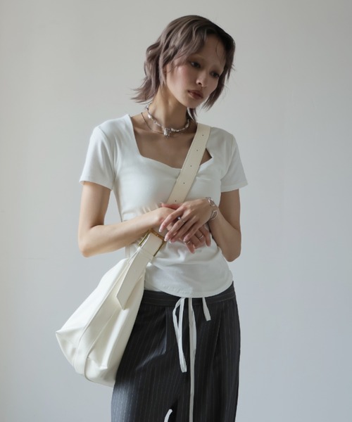 Ulysses（ユリシス）の「フェイクレザーショルダーバッグ（ショルダーバッグ・レディース・ブラック/ホワイト/グレー/ブラウン/シルバー・F）」の22枚目の写真