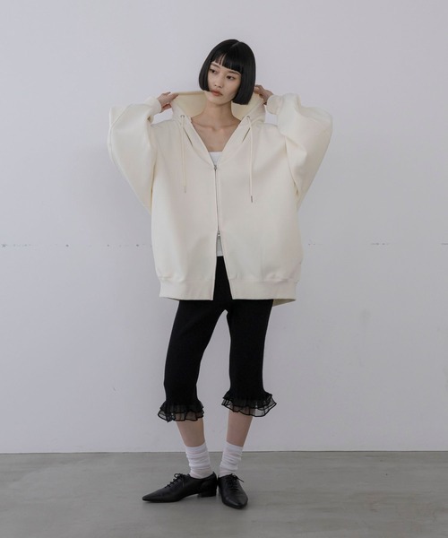 LOWRYS FARM（ローリーズファーム）の「ＢＩＧＺＩＰフーディ　 452864（パーカー・レディース・グレー/イエロー/ブラック/エンジ/アイボリー/ピンク/グレー系その他/ブラウン/ブラック系その他/ネイビー・FREE）」の14枚目の写真