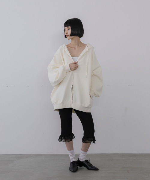 LOWRYS FARM（ローリーズファーム）の「ＢＩＧＺＩＰフーディ　 452864（パーカー・レディース・グレー/イエロー/ブラック/エンジ/アイボリー/ピンク/グレー系その他/ブラウン/ブラック系その他/ネイビー・FREE）」の15枚目の写真