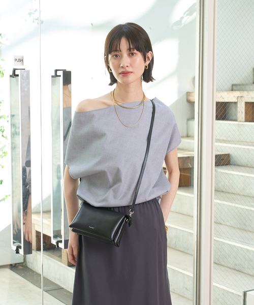 Rouge vif（ルージュヴィフ）の「ドレープカラーブラウス（シャツ/ブラウス・レディース・アイボリー/グレー/ブルー・フリー）」の11枚目の写真